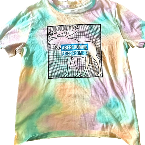 abercrombie kids Other - Tie-Dye Abercrombie Kids Abercrombie & Fitch Moose Grid T-Shirt Children’s 9/10